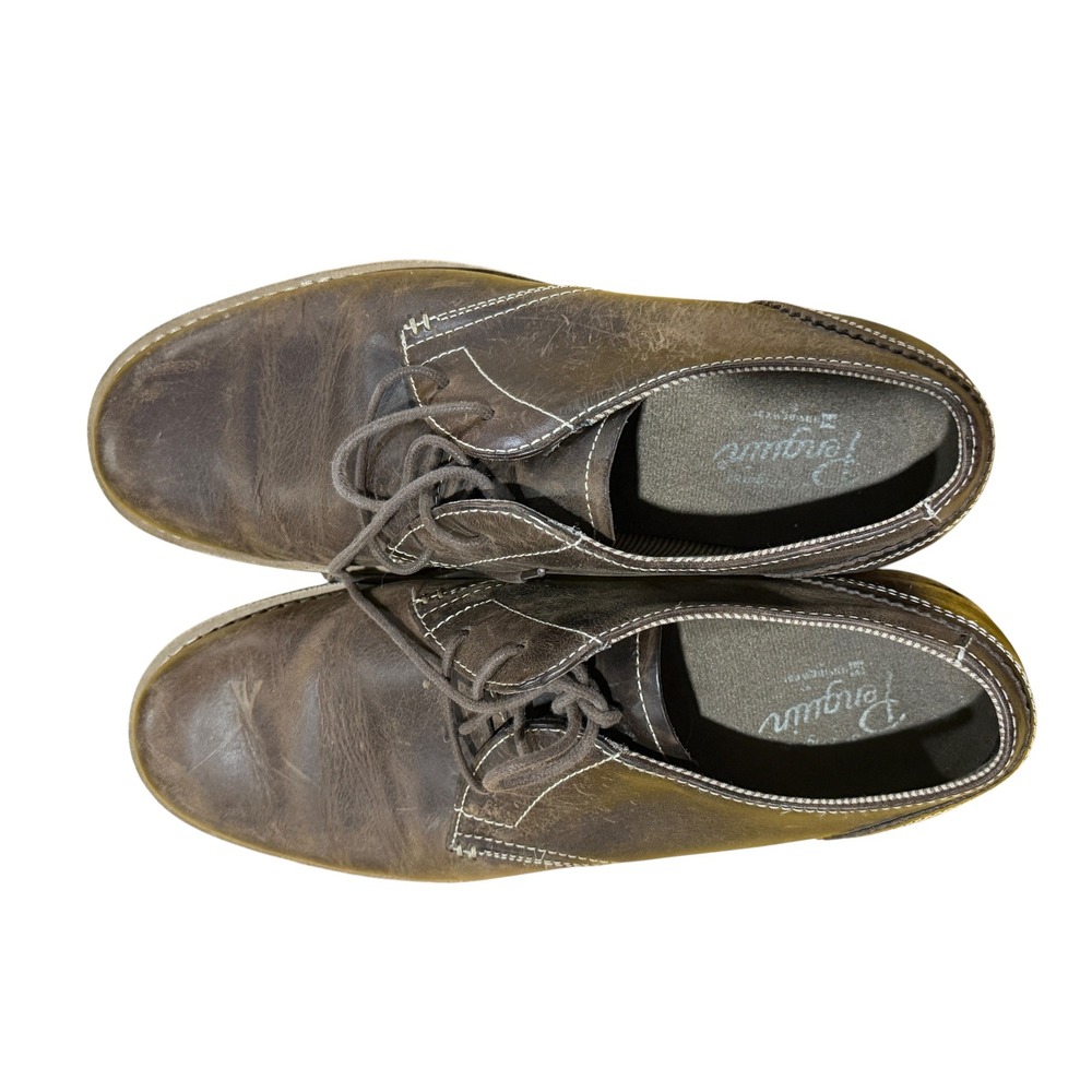 Original Penguin Mens Leather Derby Shoes Brown Vintage 90s Y2K Quiet Luxury 8.5